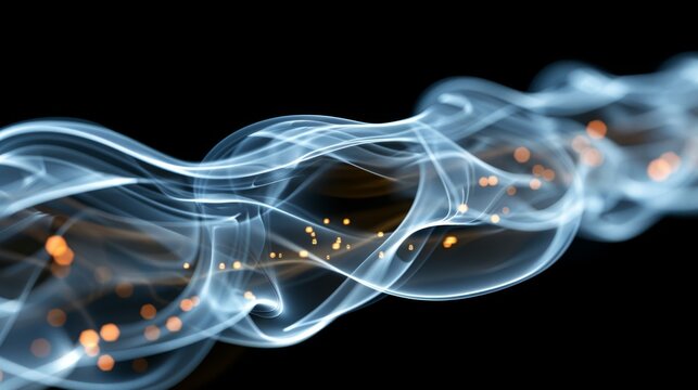  a close up of smoke on a black background with a blurry image of the top part of the smoke and the bottom part of the bottom part of the smoke.