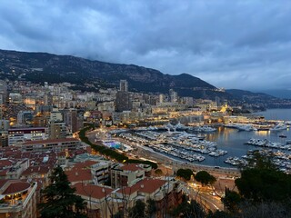 Night view of Monaco
