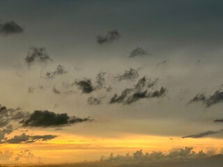 clouds in the sky before sunset