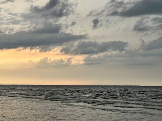 beautiful clouds over the sea