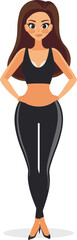 Fashionista Female Character Vector