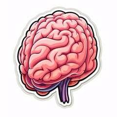 a sticker of a brain