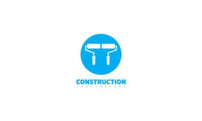 Simple construction building icon logo design template
