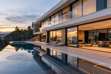 Modern Luxury Villa with Seamless Indoor-Outdoor Living Spaces - Design a modern luxury villa that epitomizes seamless indoor-outdoor living.