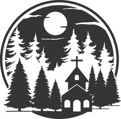 winter forest illustration