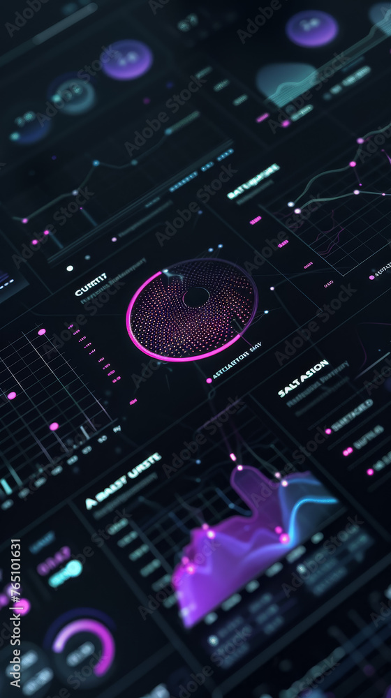 Poster create a sleek analytics dashboard. graphs, pie charts, and real-time data visualizations