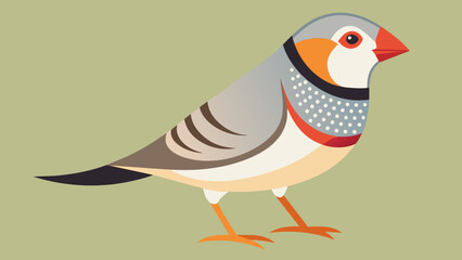 Striking Zebra Finch Vector Illustration A Captivating Avian Artwork