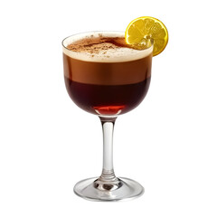 An Isolated Spanish Coffee Cocktail Drink, Transparent Background, PNG