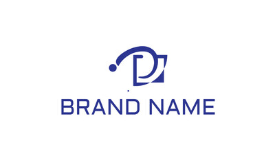 Fototapeta premium Business corporate letter D logo design vector. Colorful digital letter icon template for technology. Pixel logotype