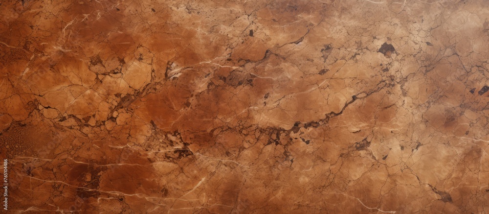 Poster a textured brown marble surface with a sleek black border, creating a sophisticated and elegant back