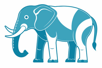draw an elephant on a white background to cut out