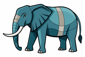 draw an elephant on a white background to cut out