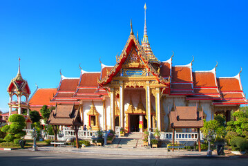 Wat Chalong Temple, Island Phuket, Thailand.