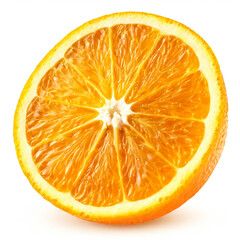 Orangen hälfte isoliert auf weißen Hintergrund, Freisteller  - obrazy, fototapety, plakaty