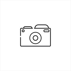 Camera Lineal Art Icon, Camera Outline