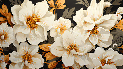 white and yellow flowers - Powered by Adobe