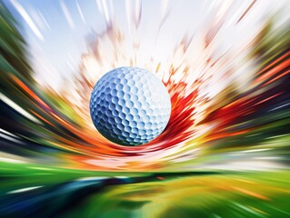 a golf ball in the air