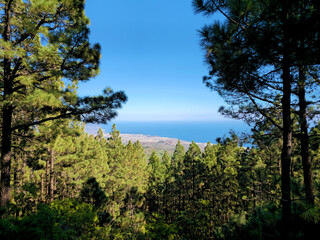Fototapeta na wymiar View to the west coast of Island Tenerife, Canary Islands, Spain, Europe.
