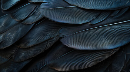 Hidden Depths, A close-up of feathers, their pattern and color a display of nature's detail, the complexity hidden within the simple. - obrazy, fototapety, plakaty