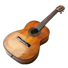 Fototapeta premium Small Wooden Guitar on White Surface