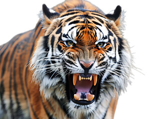 A potrait of the nagry tiger.