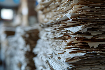 Unused and Worn Out Documents Stacked Up