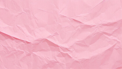 Recycled crumpled pink paper texture or wrinkled page background for design with copy space