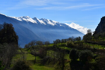 Schöne Landschaft bei Pregasina im Trentino oberhalb des Gardasee