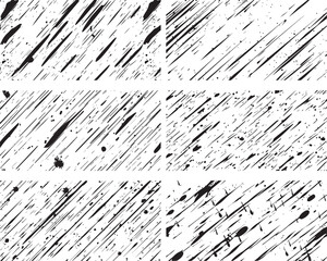 falling rain pattern with straight streaks background, black vector