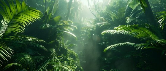  A lush, well-lit forest brimming with verdant foliage
