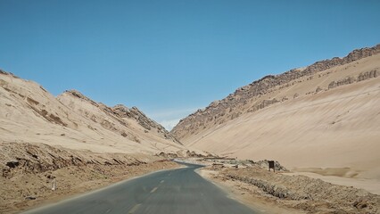 Highway in the rocky mountains