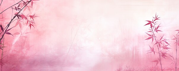 pink bamboo background with grungy texture - obrazy, fototapety, plakaty