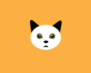 Vector of a cat face design, Pet. Animals. Easy editable layered vector illustration