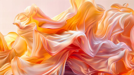 Flowing Liquid Abstract Design, Bright Colors in Fluid Motion, Artistic Background