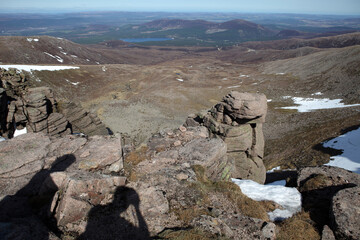 Cairn Gorm and the northern corries - Creag An Leth-Choin - Lurcher's crag from Cairn Lochan -...