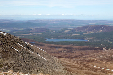 Cairn Gorm and the northern corries - Creag An Leth-Choin - Lurcher's crag from Cairn Lochan -...
