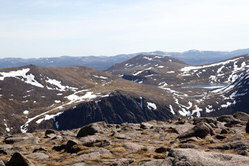 Cairn Gorm and the northern corries - Creag An Leth-Choin - Lurcher's crag from Cairn Lochan -...