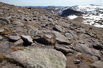Cairn Gorm and the northern corries - Creag An Leth-Choin - Lurcher's crag from Cairn Lochan -...
