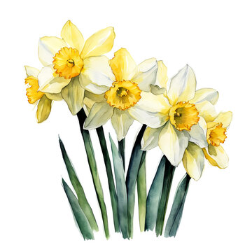 narcissus, bouquet of flowers, backgrounds for decorating holidays, Easter, March 8, birthday, mother's day. artificial intelligence generator, AI, neural network image. background for the design.