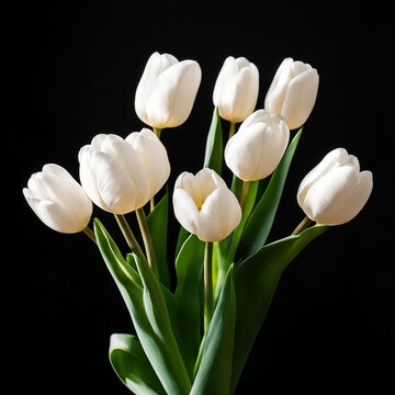 tulips, a bouquet of flowers, backgrounds for decorating holidays, Easter, March 8, birthday, mother's day. artificial intelligence generator, AI, neural network image. background for the design.