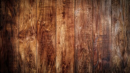 The rich, warm tones of this wood grain background create a sense of rustic charm. - obrazy, fototapety, plakaty