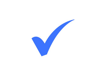 Blue check mark icon transparent background online payment sent icon concept, transparent...