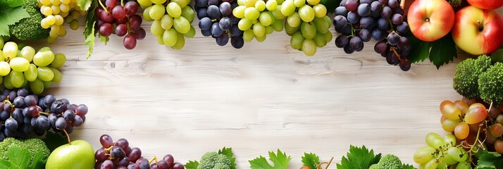 Frame with grape and vine for wine with copy space for text