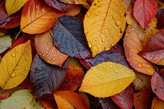 Soft Autumn park fall. Park leaf. Generate Ai