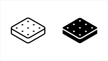 Mattress flat line icon set. Bedding sign. vector illustration on white background