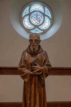 Detroit, Michigan -USA- March 20, 2024-  Historic St. Bonaventure Capuchin Monastery of Detroit  illustrates the current upkeep of the vintage landmark