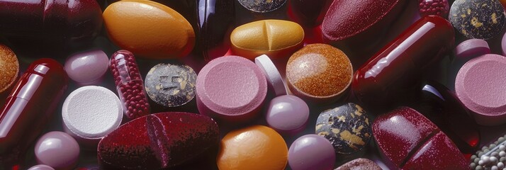 Close view of diverse drugs and one coin - This image showcases a mix of medications and a single coin, implying cost of healthcare