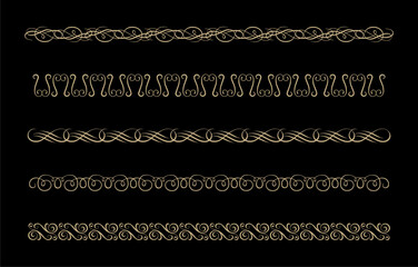 Flourishes Ornaments and Frames Border Vector