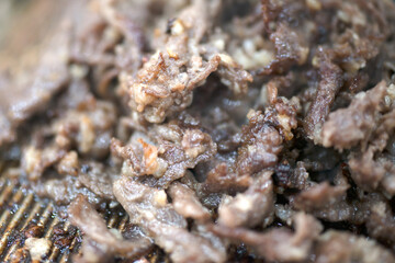 View of the bulgogi on the grill