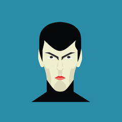 An abstract art piece featuring a faceless witch in dark clothes